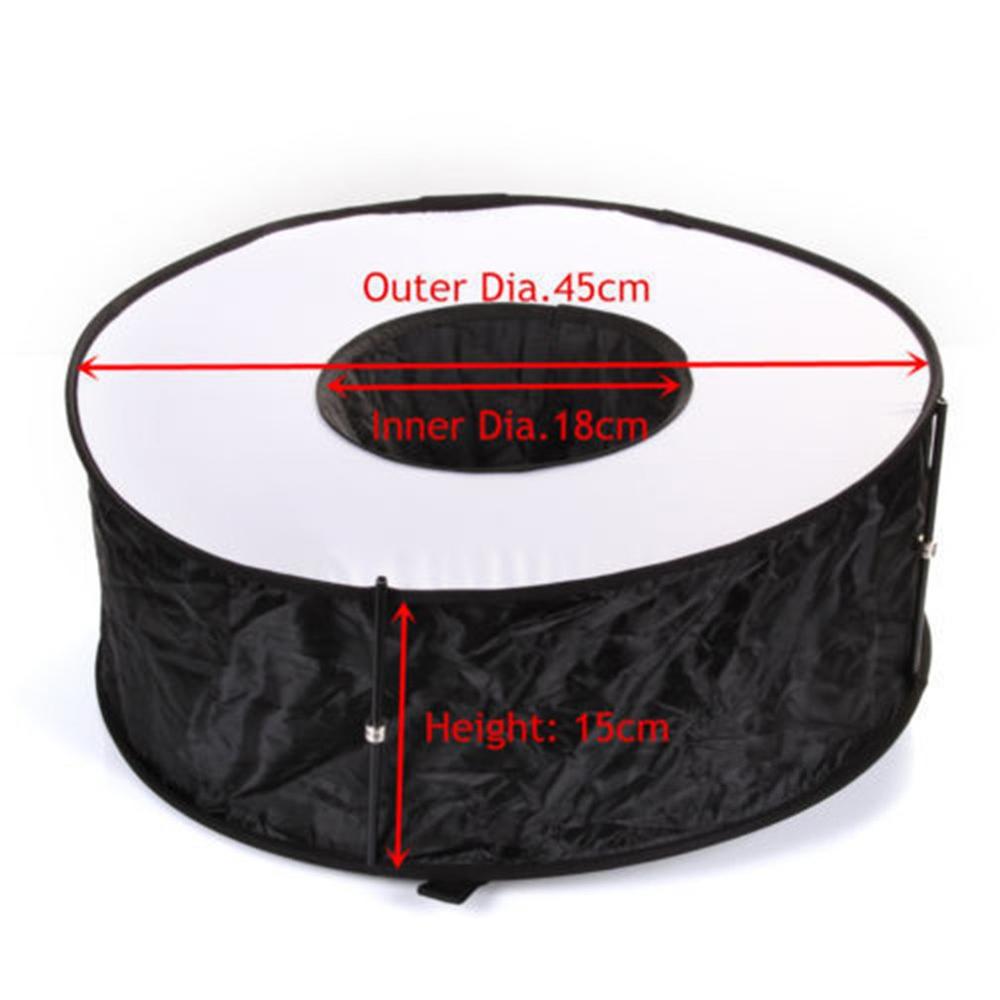 Nuevo softbox de anillo para flash, difusor redondo y plegable de luz suave para cámara.