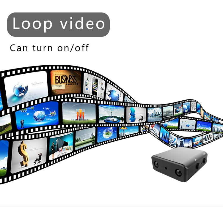 Mini Cámara Full HD 1080P para Seguridad del Hogar – Videocámara Micro con Visión Nocturna, Detección de Movimiento, Grabación de Vídeo y Voz