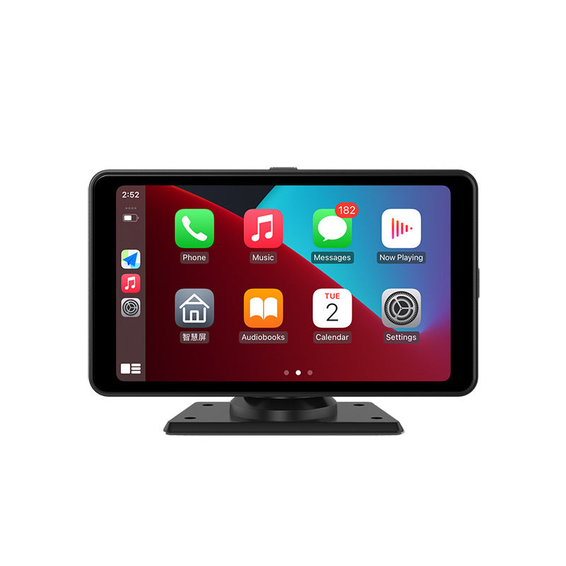 Reproductor multimedia MP5 portátil de 7 pulgadas para coche con Bluetooth, CarPlay inalámbrico, proyección Android y dispositivo de navegación