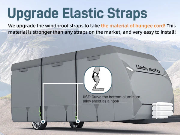 Funda para caravana Umbrauto de 7 capas, impermeable, color gris