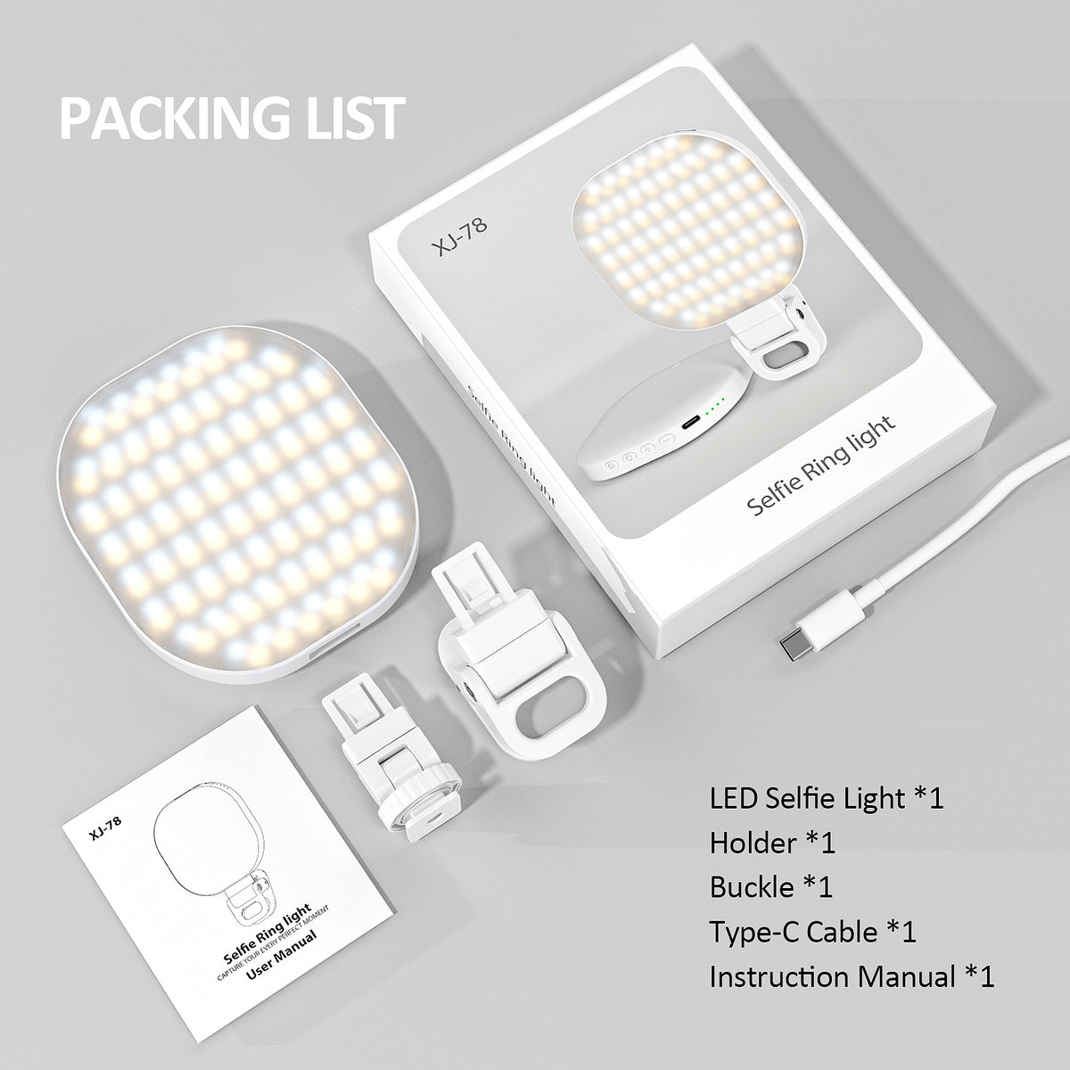 Luz de relleno para teléfono móvil, aro de luz para transmisiones en directo, luz LED para fotografía con ordenador portátil y luz de relleno para videoconferencias
