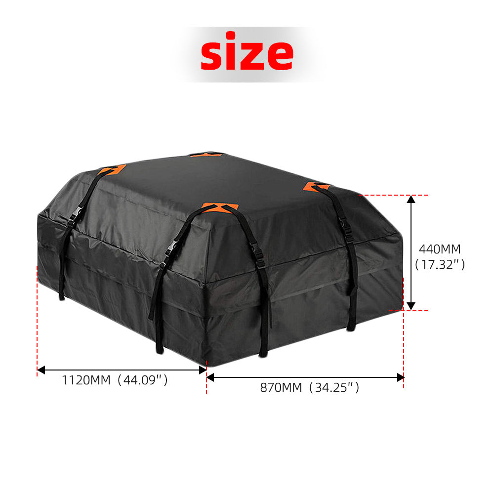Bolsa de techo para coche, tela Oxford 420D reforzada, impermeable y con protección solar, bolsa de almacenamiento de equipaje para camping y exteriores.