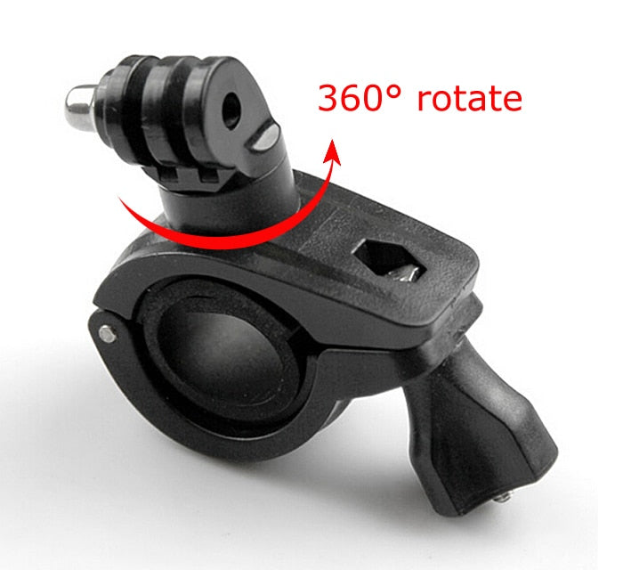 Soporte de Manillar para Bicicleta y Motocicleta con Rotación de 360° para GoPro Hero 8, 7, 6, 5, 4 y Cámaras SJCAM