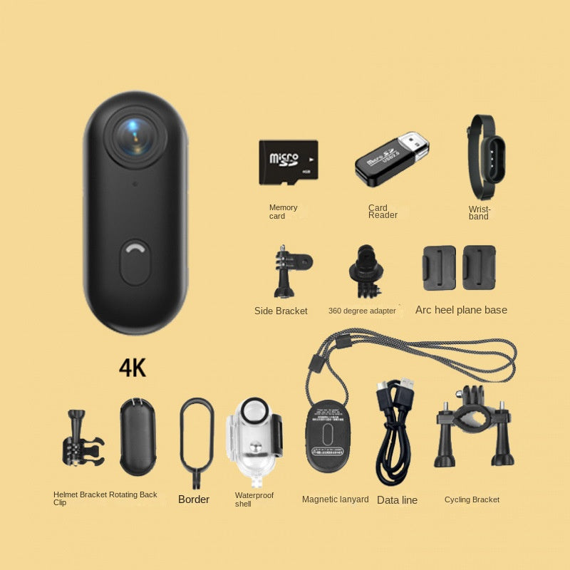 Cámara Deportiva Thumb con Clip Trasero Magnético – Cámara para Bicicleta, Grabadora Portátil para Deportes y Mascotas
