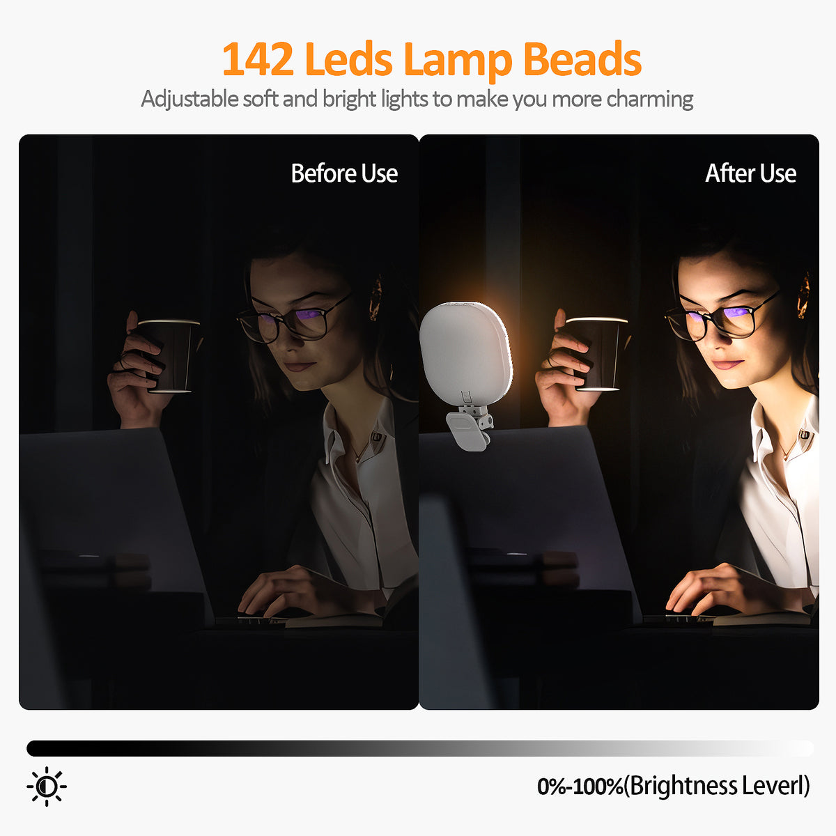 Luz de relleno para teléfono móvil, aro de luz para transmisiones en directo, luz LED para fotografía con ordenador portátil y luz de relleno para videoconferencias