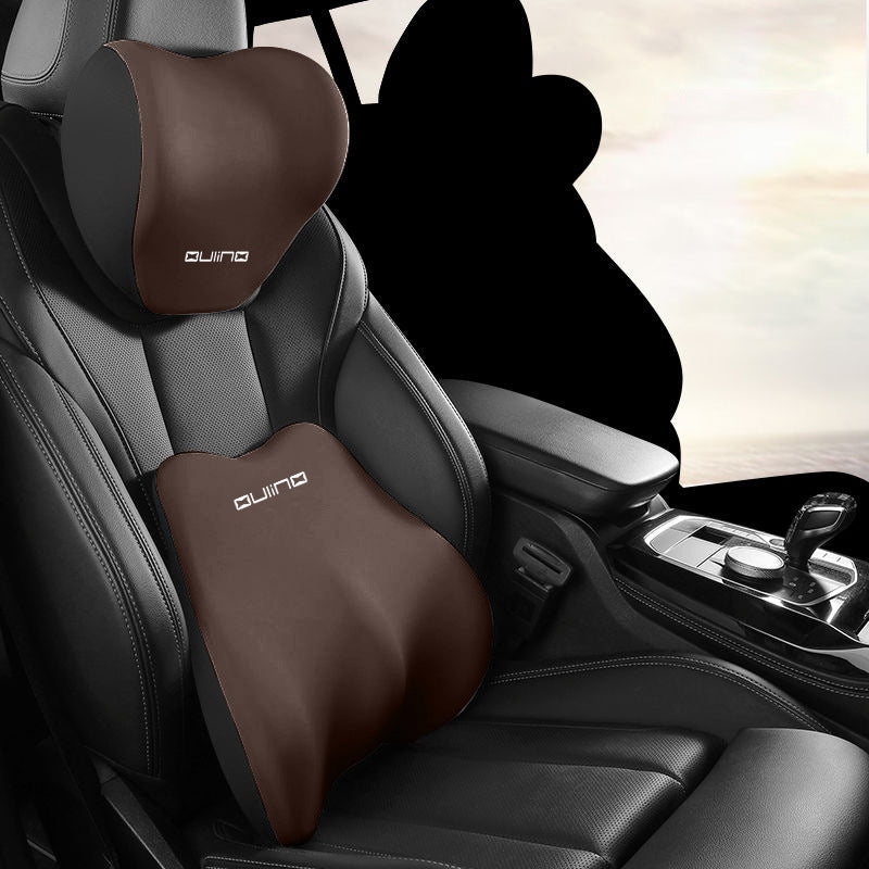 Set de almohada cervical para reposacabezas y soporte lumbar para coche