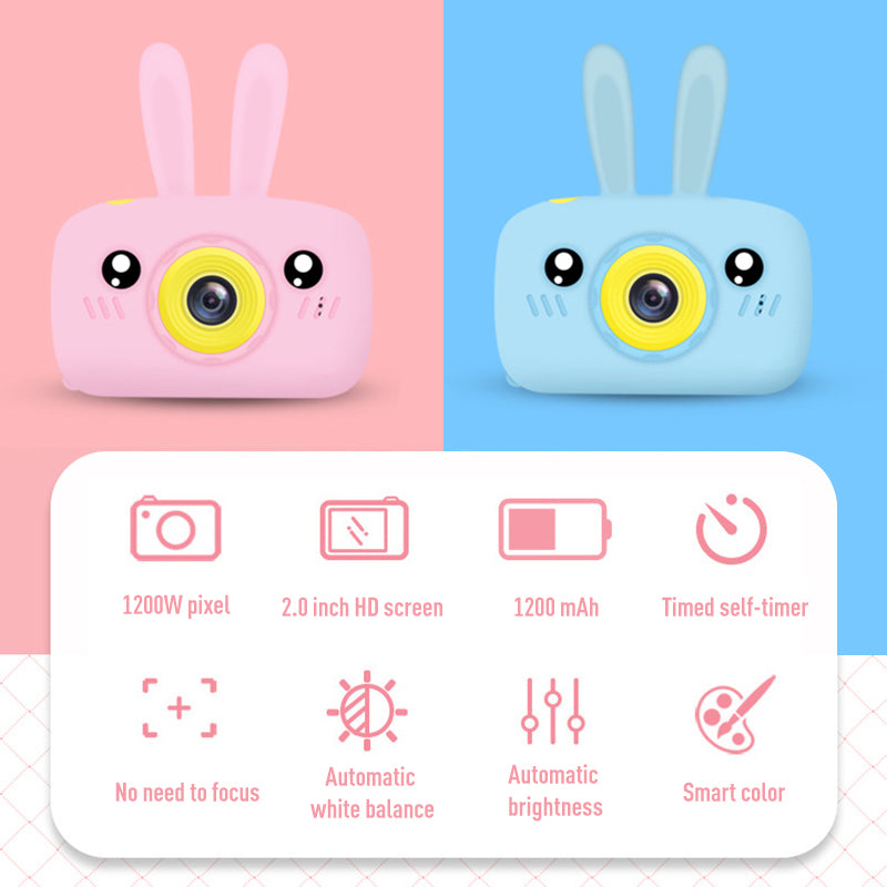 Cámara Digital Infantil para Hacer Fotos – Cámara Portátil Full HD 1080P con Pantalla LCD de 2 Pulgadas, Cámara de Vídeo para Niños, Aprendizaje y Estudio