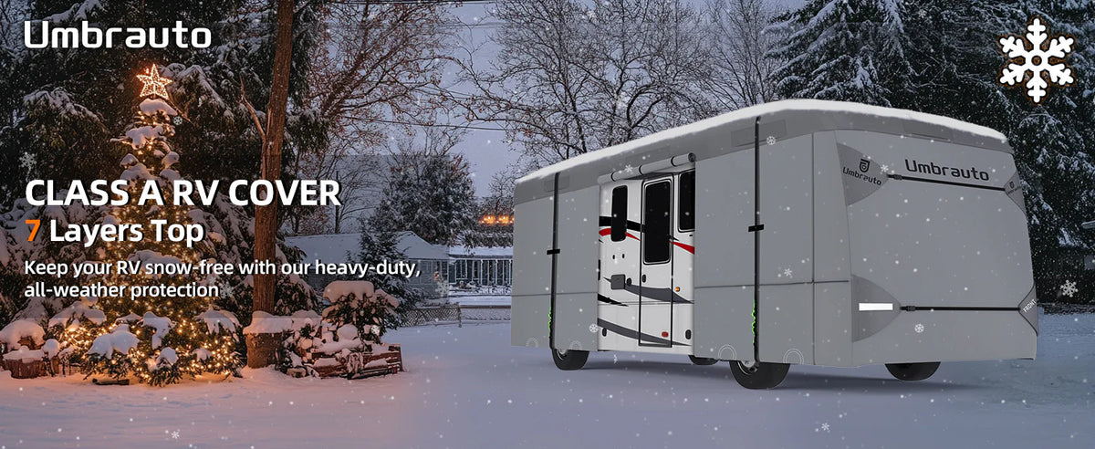 Funda Umbrauto para autocaravana Clase A, 7 capas reforzadas, resistente al viento y transpirable, color gris