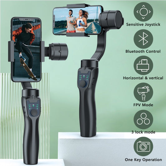 Estabilizador de mano F8 para teléfonos móviles, plataforma antivibración de tres ejes con trípode para transmisiones en vivo de TikTok y vídeos cortos.