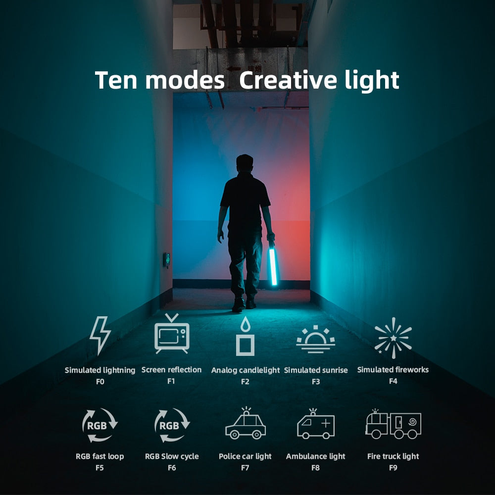 Yongnuo YN360 III YN360III – Luz LED de Vídeo Portátil tipo Bastón con 3200K-5500K y RGB Multicolor, Ajuste Táctil y Control mediante Aplicación Móvil