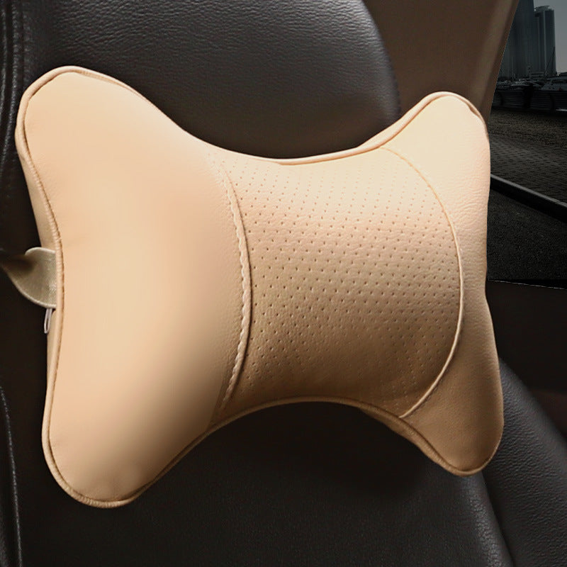 Reposacabezas para coche Danni de cuero perforado y transpirable, ideal para verano