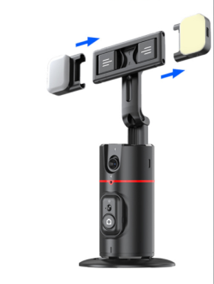 Soporte P02 con Seguimiento Facial Automático – Soporte para Teléfono con Rotación de 360°, Estabilizador Gimbal de Escritorio y Trípode para Vídeos en Directo y Vlogging
