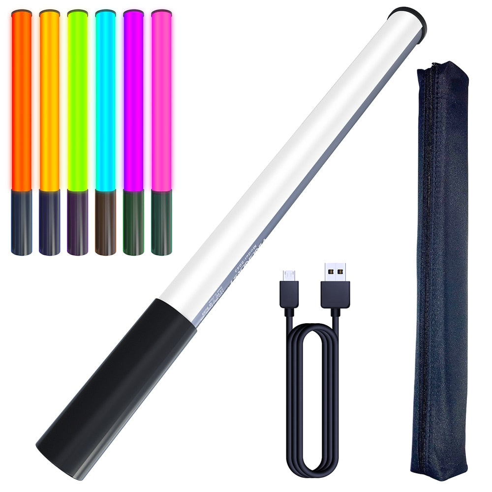 Barra de luz LED RGB multicolor de relleno, portátil y de mano, 3200 K–5600 K, luz LED para fotografía y grabación