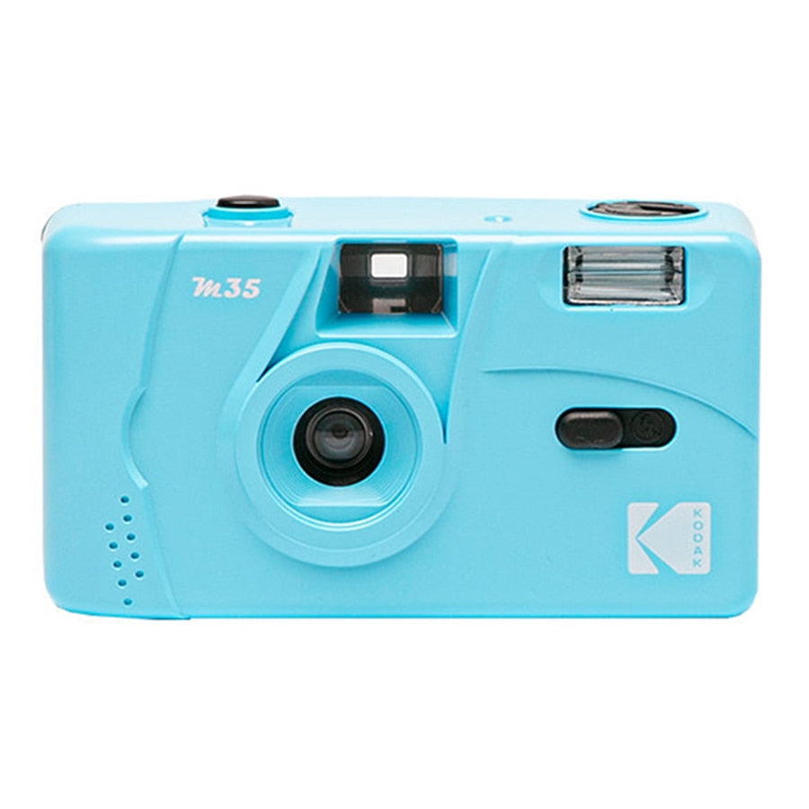 Cámara de Película Reutilizable KODAK M35 / M38 de 35 mm con Diseño Vintage Retro – Disponible en Azul Cielo, Amarillo, Verde Menta, Rosa, Rojo y Azul Cobalto
