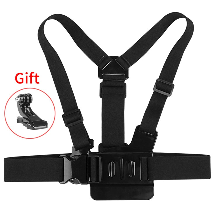 Arnés Ajustable de Pecho y Correa para Cabeza SHOOT para GoPro Hero 9, 8, 7, 5, Xiaomi Yi 4K, SJCAM SJ4000 y GoPro 7/8