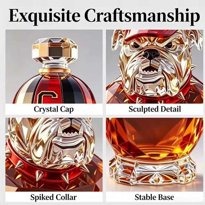 Botella de Licor de Cristal con Escultura Creativa – Decantador Multifuncional para Whisky y Bourbon, para Bar en Casa, Fiestas, Exhibición y Colección