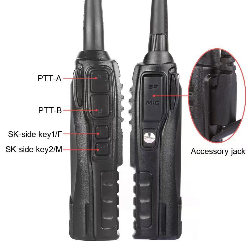 Walkie Talkie Baofeng UV-82 de Doble Banda y Alta Potencia – Radio Bidireccional para Conducción y Actividades al Aire Libre