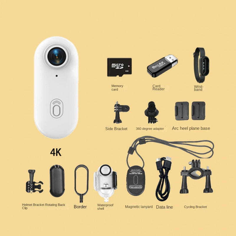 Cámara Deportiva Thumb con Clip Trasero Magnético – Cámara para Bicicleta, Grabadora Portátil para Deportes y Mascotas