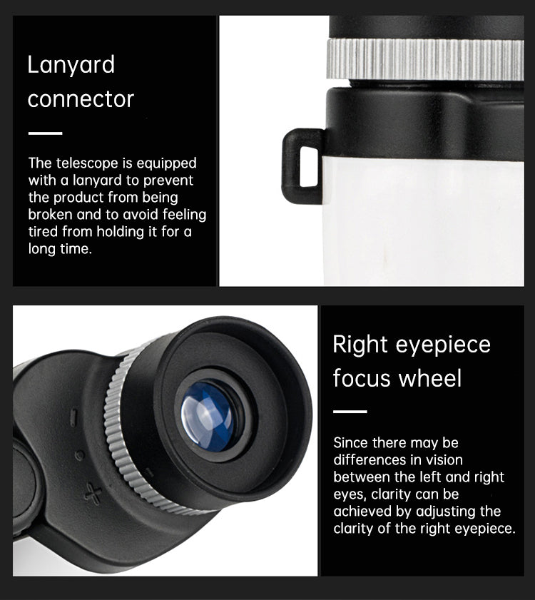 Telescopio Pequeño y Portátil para Conciertos – Monocular Compacto de Alta Potencia y Alta Definición con Visión Nocturna, Especial para Teléfono Móvil y Espectáculos