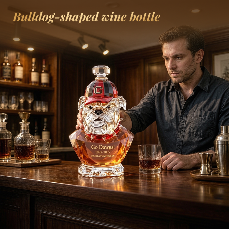 Botella de Licor de Cristal con Escultura Creativa – Decantador Multifuncional para Whisky y Bourbon, para Bar en Casa, Fiestas, Exhibición y Colección