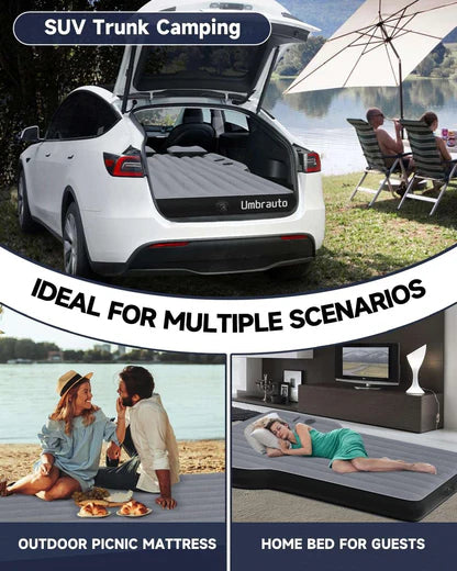 Colchón inflable reforzado Umbrauto para camping en coche y SUV Tesla Model Y, color gris
