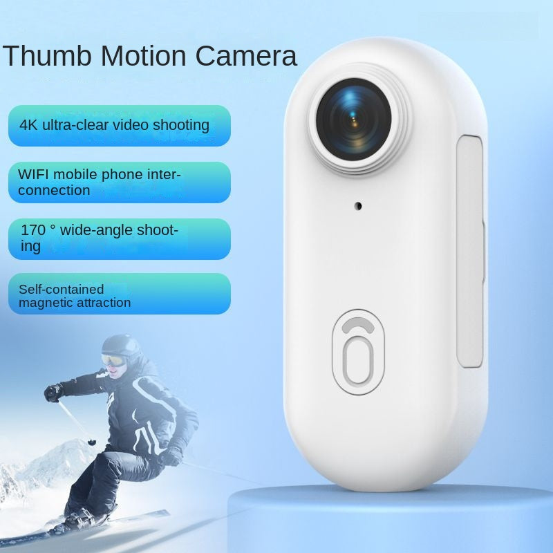 Cámara Deportiva Thumb con Clip Trasero Magnético – Cámara para Bicicleta, Grabadora Portátil para Deportes y Mascotas