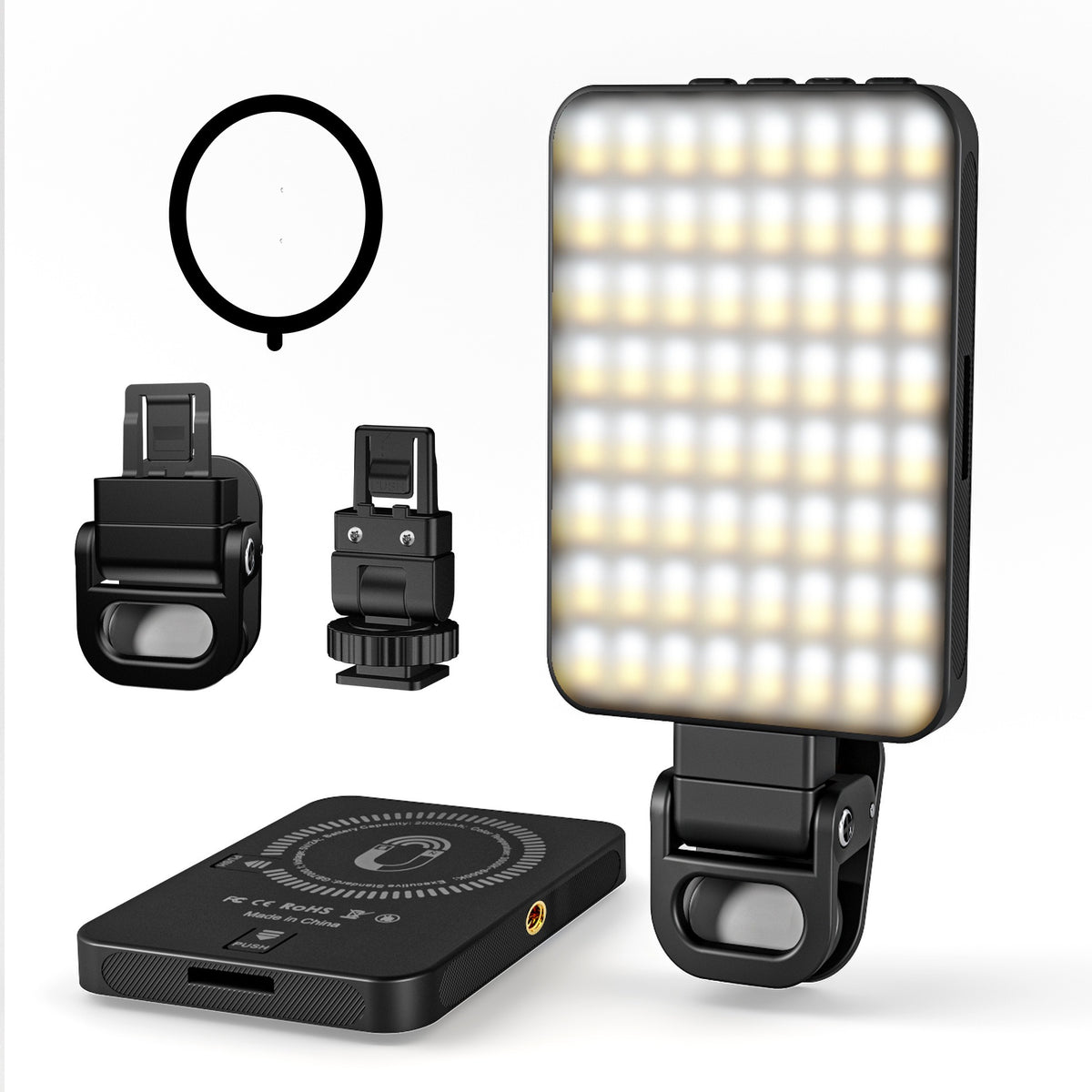 Luz de Relleno LED Magnética – Luz para Videoconferencias, Teléfono y Cámara, para Fotografía, Retransmisiones en Directo y Uso Portátil