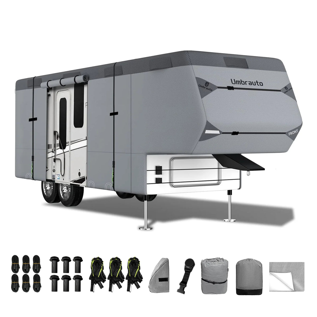 Funda Umbrauto para autocaravana de quinta rueda, 7 capas reforzadas, protección UV, impermeable y transpirable