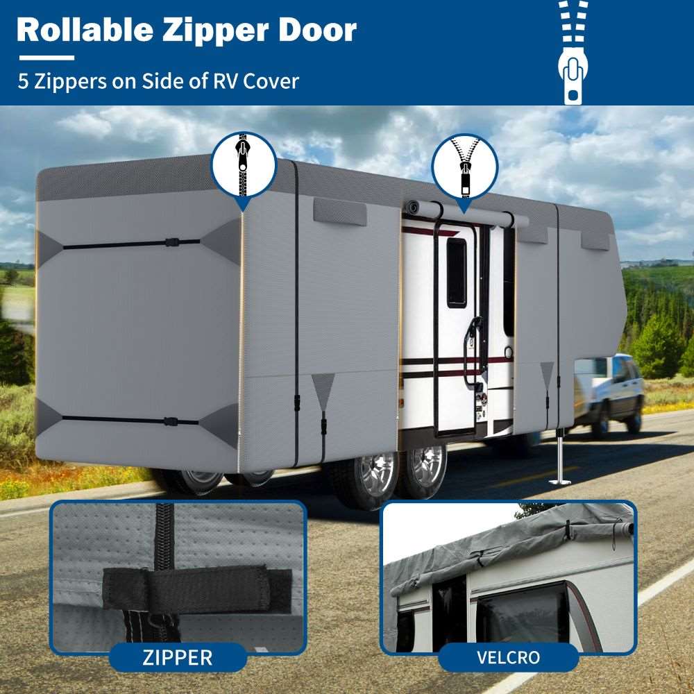 Funda Umbrauto para autocaravana de quinta rueda, 7 capas reforzadas, protección UV, impermeable y transpirable