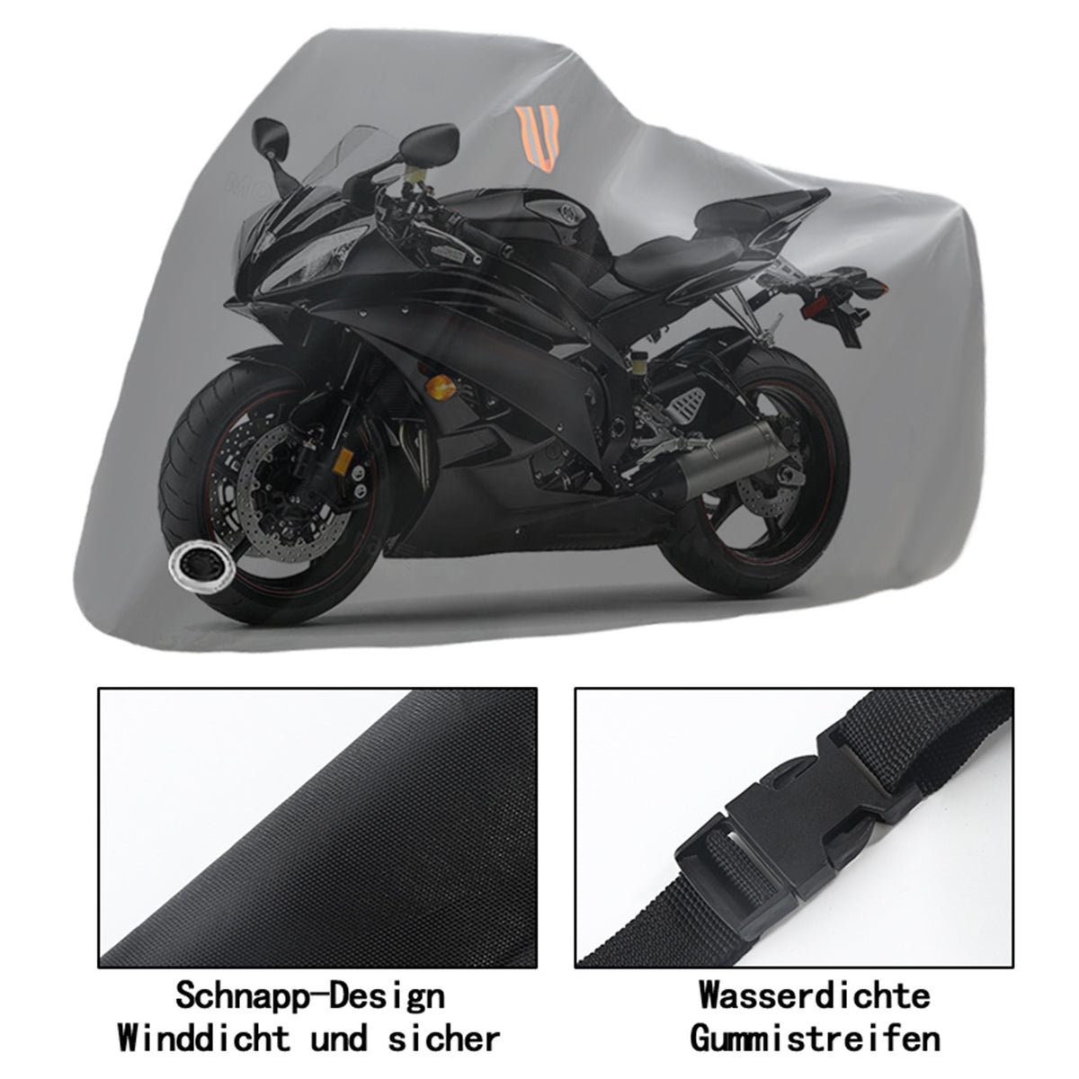 Funda para vehículo eléctrico y motocicleta de tela Oxford de tafetán de poliéster, impermeable y con protección solar