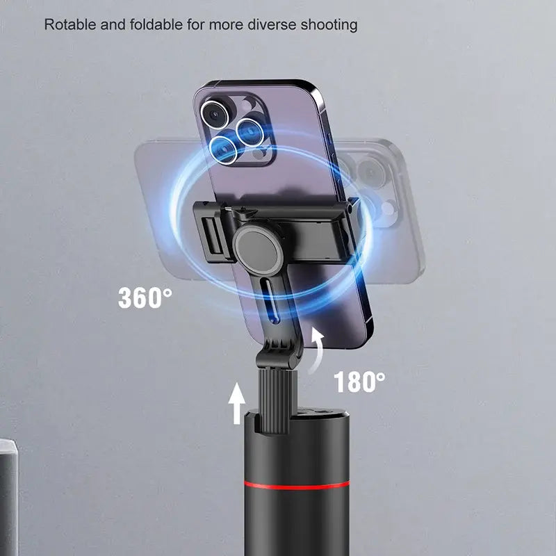 Soporte P02 con Seguimiento Facial Automático – Soporte para Teléfono con Rotación de 360°, Estabilizador Gimbal de Escritorio y Trípode para Vídeos en Directo y Vlogging