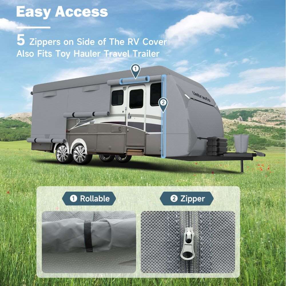 Funda para caravana Umbrauto de 7 capas, impermeable, color gris