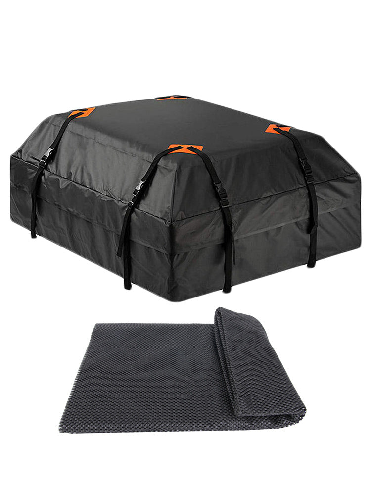 Bolsa de techo para coche, tela Oxford 420D reforzada, impermeable y con protección solar, bolsa de almacenamiento de equipaje para camping y exteriores.