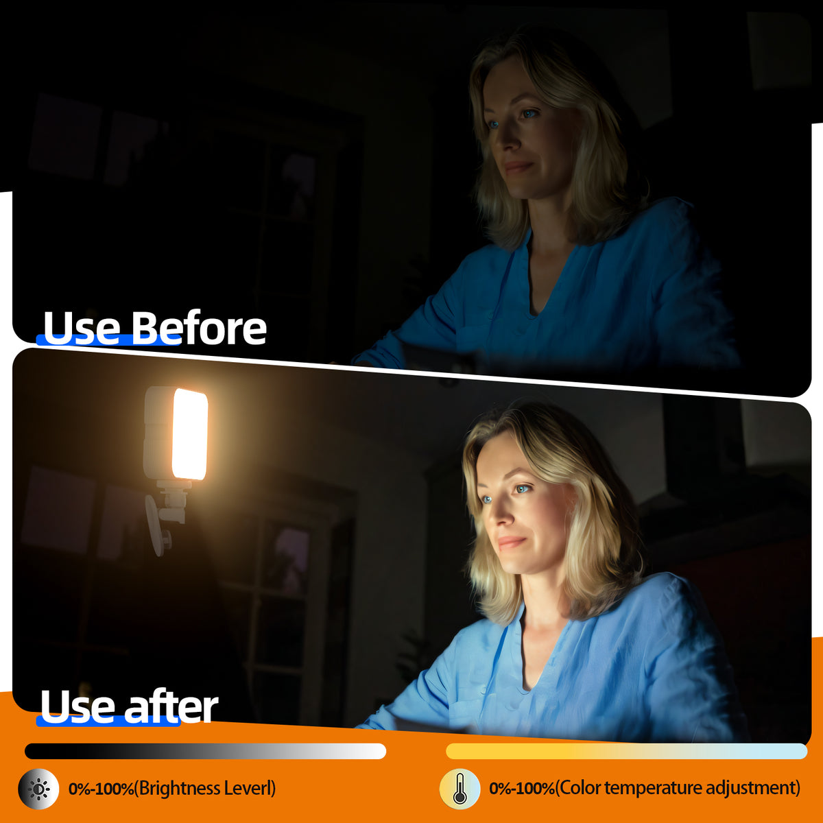 Luz de Bolsillo para Cámara – Mini Luz RGB de Ambiente para Teléfono Móvil, Luz de Relleno para Retransmisiones en Directo, Vlogs, Videoconferencias y Fotografía