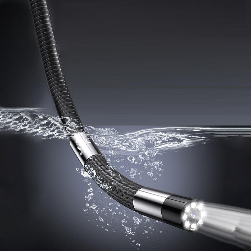 Endoscopio industrial inteligente con pantalla de alta definición, sonda para inspección de tuberías y mantenimiento de automóviles
