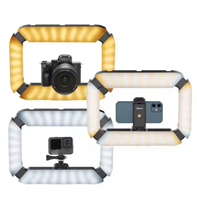 Ulanzi U200 Aro de luz LED para cámara con rig de vídeo portátil, luz LED de mano para grabación de vídeo