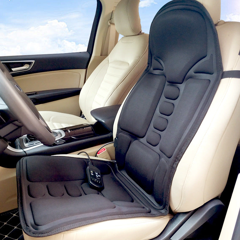 Colchón de masaje eléctrico multifunción para todo el cuerpo, con vibración Shiatsu, calefacción y asiento acolchado para el hogar y el coche