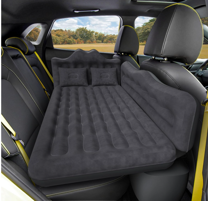 Cojín de Aire Trasero para Coche DikaSun – Cama de Camping Inflable para Vehículos Todoterreno, Apta para Camiones y Furgonetas, con Felpa Gruesa de Doble Cara