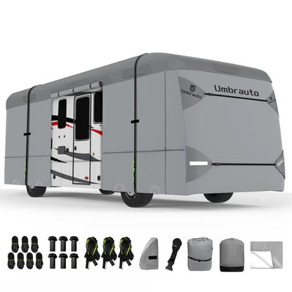 Funda Umbrauto para autocaravana Clase A, 7 capas reforzadas, resistente al viento y transpirable, color gris
