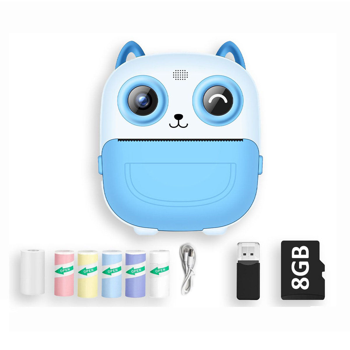 Cámara digital infantil tipo Polaroid con impresión de alta definición, fotografía, grabación de vídeo, disparo instantáneo e impresión instantánea, regalo para niños
