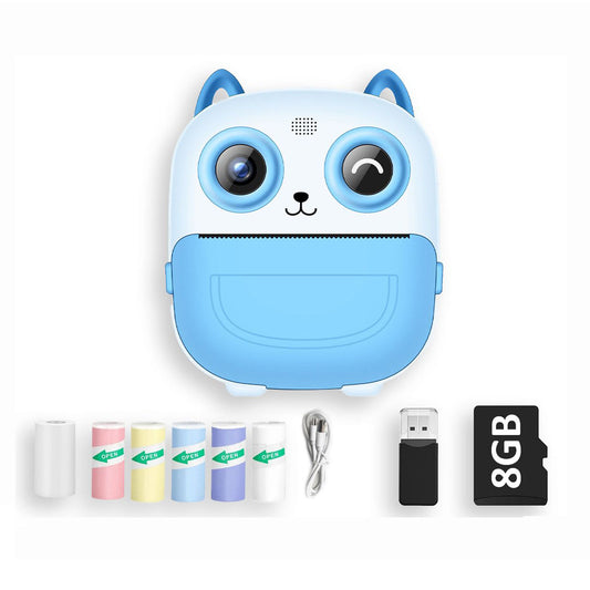 Cámara digital infantil tipo Polaroid con impresión de alta definición, fotografía, grabación de vídeo, disparo instantáneo e impresión instantánea, regalo para niños