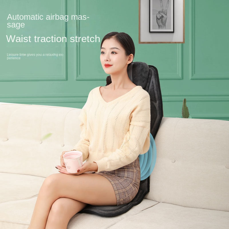 Cojín de masaje cervical multifuncional para coche y hogar con calefacción, vibración y masaje para cuello y espalda