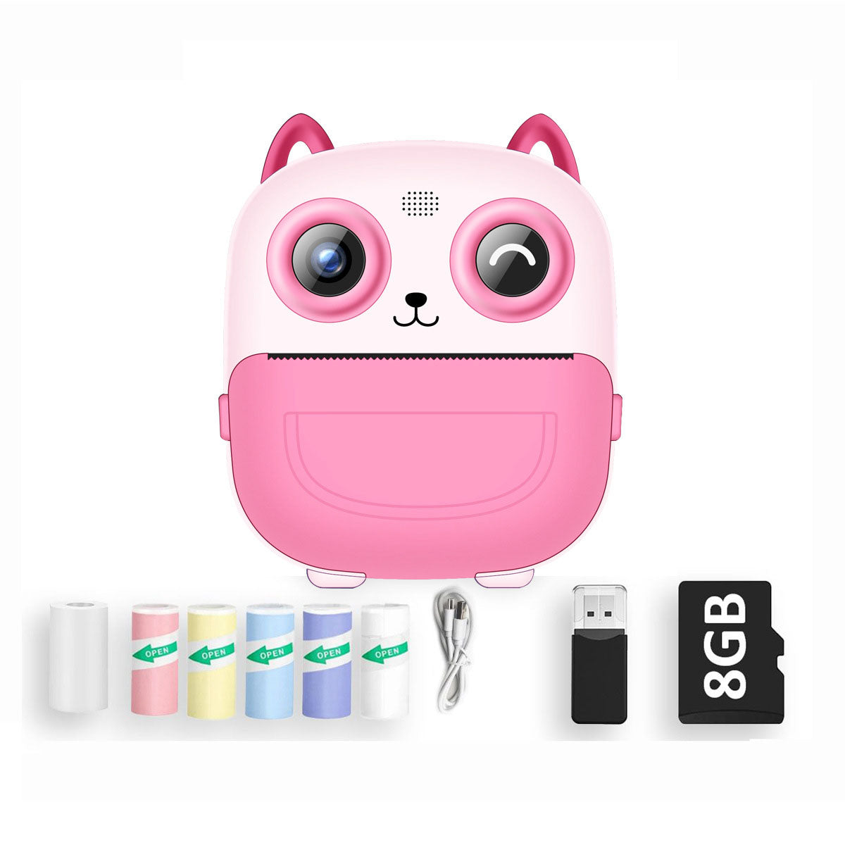 Cámara digital infantil tipo Polaroid con impresión de alta definición, fotografía, grabación de vídeo, disparo instantáneo e impresión instantánea, regalo para niños