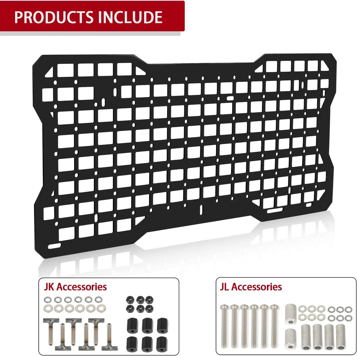 Panel táctico para portón trasero JK y JL con kit de herramientas y organizador, compatible con Jeep Wrangler 2007-2022 JK y JKU