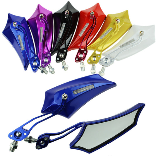 Espejo retrovisor universal de aleación de aluminio para motocicleta y vehículo eléctrico, rosca derecha de 8 mm, venta al por mayor
