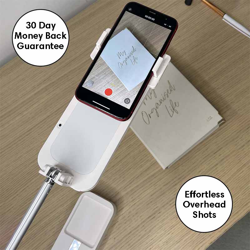 Luz LED de relleno portátil, inalámbrica y retráctil, con brillo regulable, para selfies, vídeos en directo y soporte para teléfono móvil