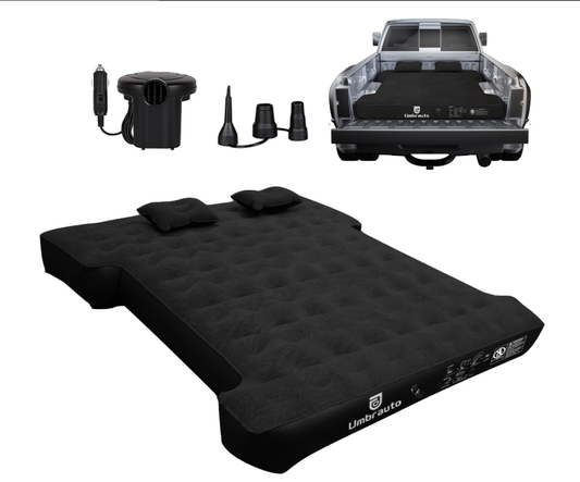 Colchón inflable Umbrauto para caja de camioneta de 6-6,6 pies (aproximadamente 1,8-2,0 metros), adecuado para camas cortas, colchón de aire inflable para ...