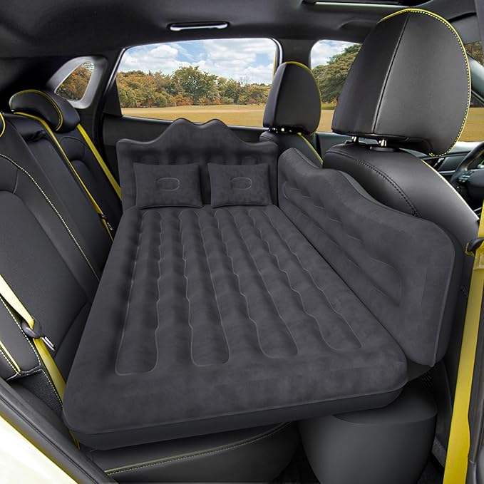 Colchón inflable para asiento trasero del coche: cama de camping para vehículos todoterreno, adecuada para camiones y furgonetas, acolchada y de doble cara para viajes