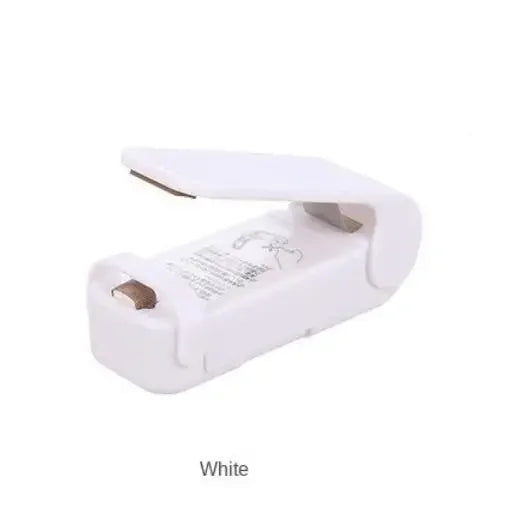 Mini heat bag sealer, portable sealer for plastic packaging and food bags, thermal sealing machine for food preservation.