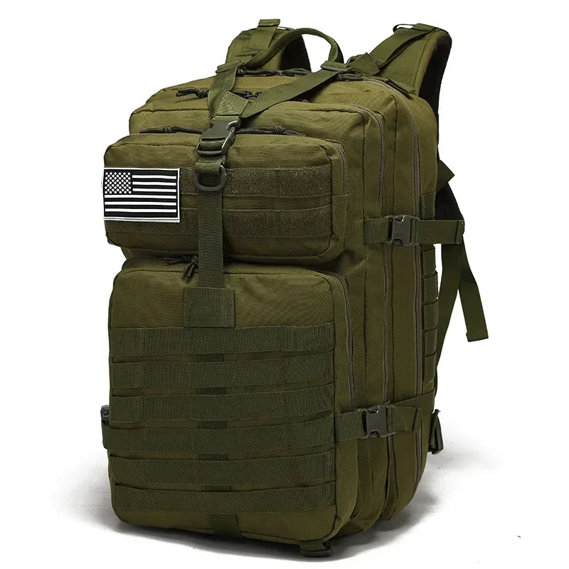 Mochila de escalada para actividades al aire libre con camuflaje para hombre, mochila deportiva de viaje, mochila táctica de gran capacidad para hombre.